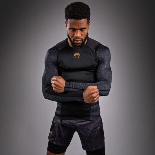 Venum X Assassin's Creed Rashguard Long Sleeve Shadows Black