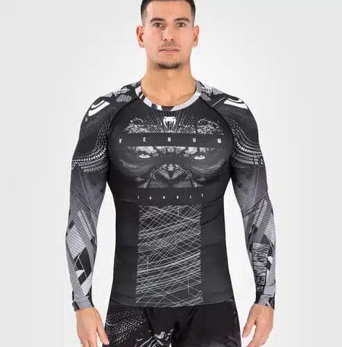 Venum Gorilla Jungle Rashguard Lange Mouwen - Zwart/Wit