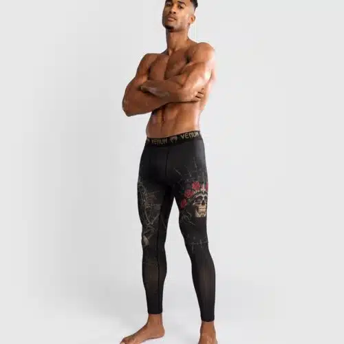 Venum Spats Santa Muerte 5.0 Deep Black/Gold