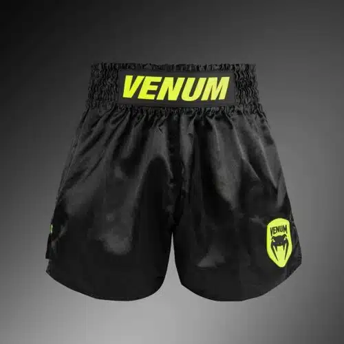Venum Classic Evo Muay Thai Short Black/Neon Yellow