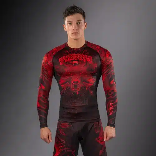 Venum Wolf Atak Long Sleeve Rashguard Black/Red