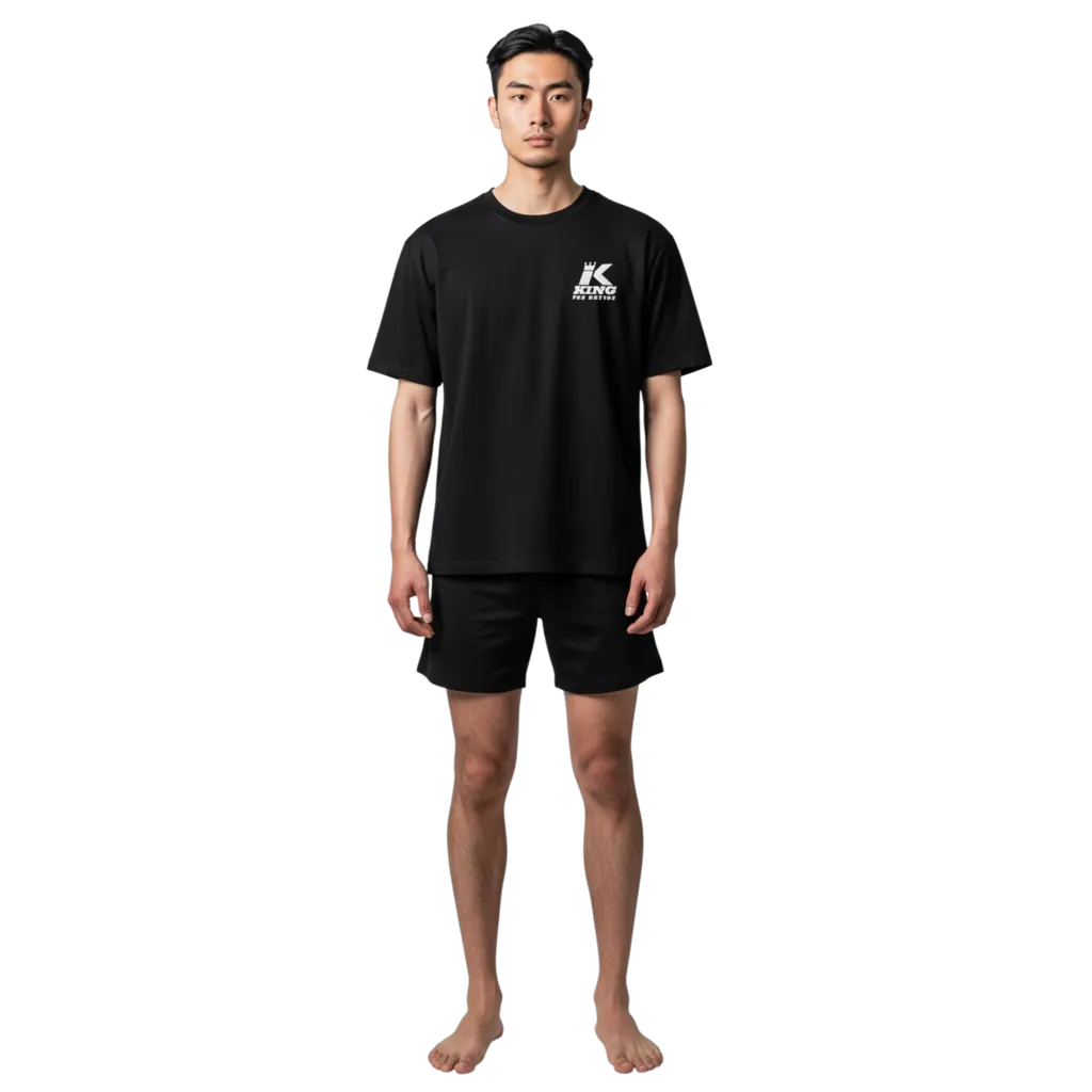 King Pro Boxing Shirt Logo Black