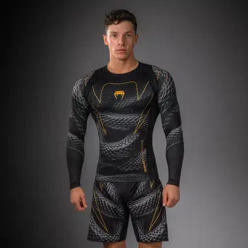 Venum Matupa Long Sleeve Rashguard Black/Grey/Gold